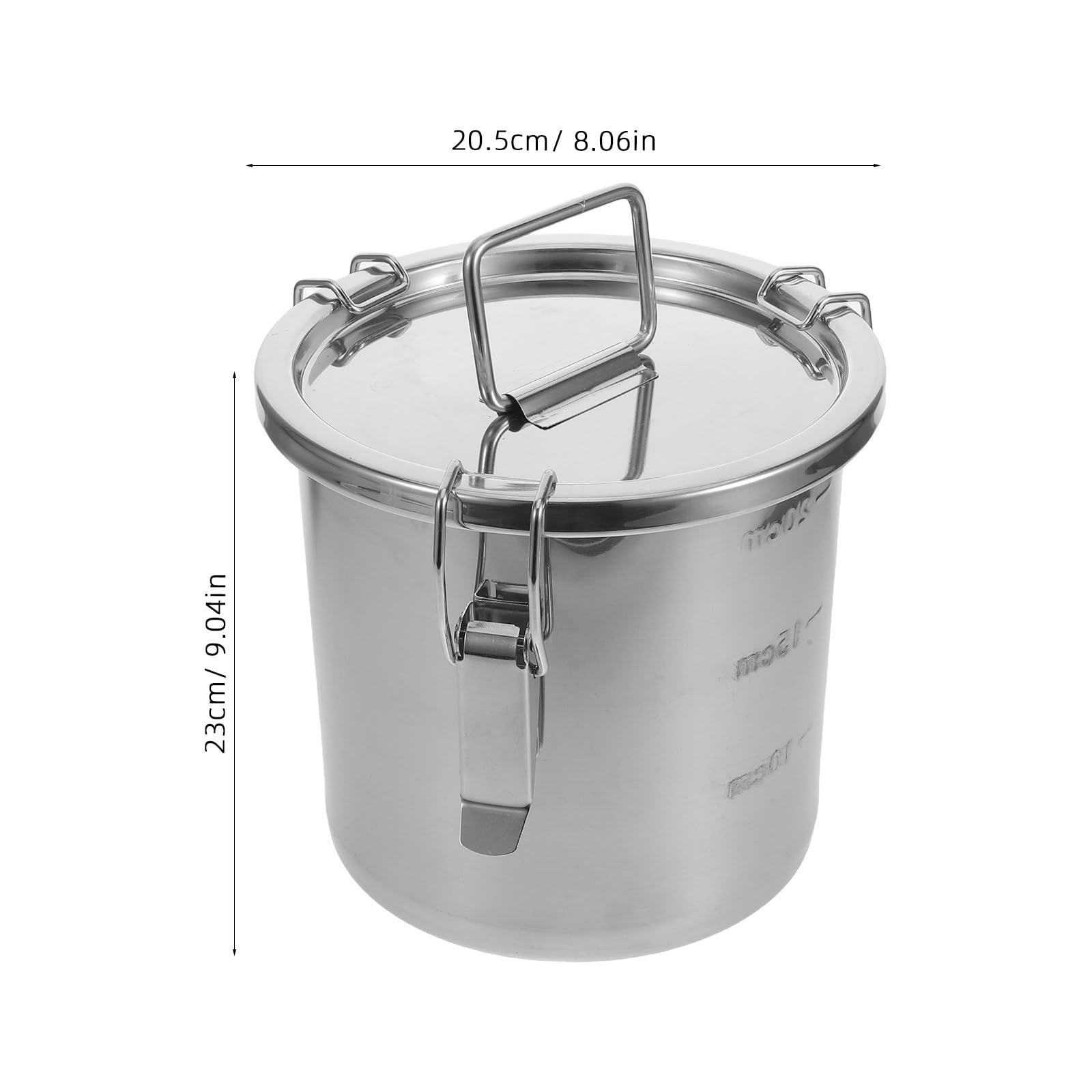 Homoyoyo Edelstahl Doppelohr Dichtbehälter 6l mit Deckel, Silber