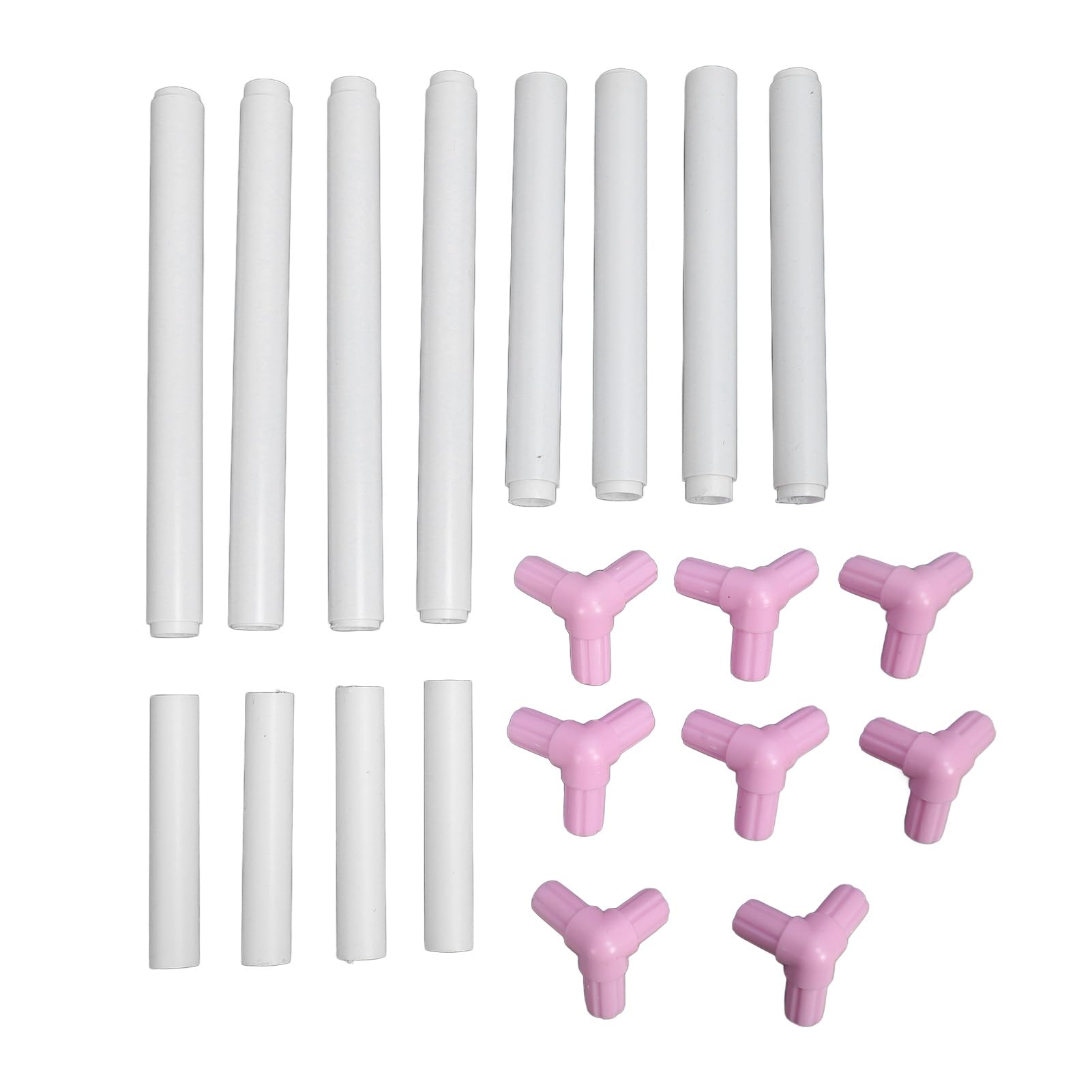 Set di telai da ricamo rettangolari a doppio strato, telaio da appoggio per grembo con supporto in tubo di plastica per punto croce e cucito, telaio da ricamo riutilizzabile per (Rosa)
