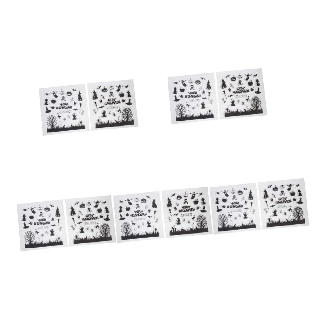 Angoily 10 Piezas Sellos Transparentes de Silicona para Halloween con Motivos de Bruja y Calabaza para Scrapbook Manualidades DIY Álbumes y Decoración Temática de