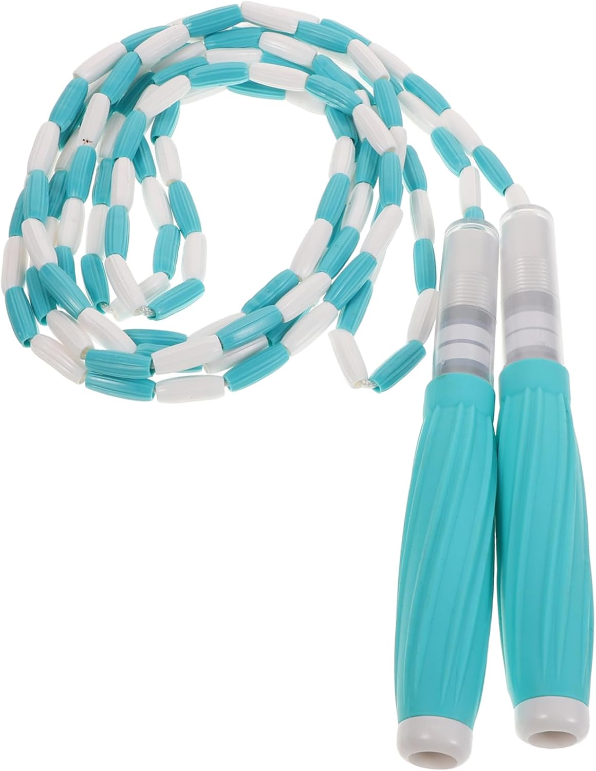 Kisangel Soft Beaded Skipping Rope for Adults Tangle Jump Rope with Name Writing Feature Durable for Exercise Fitness Light Green