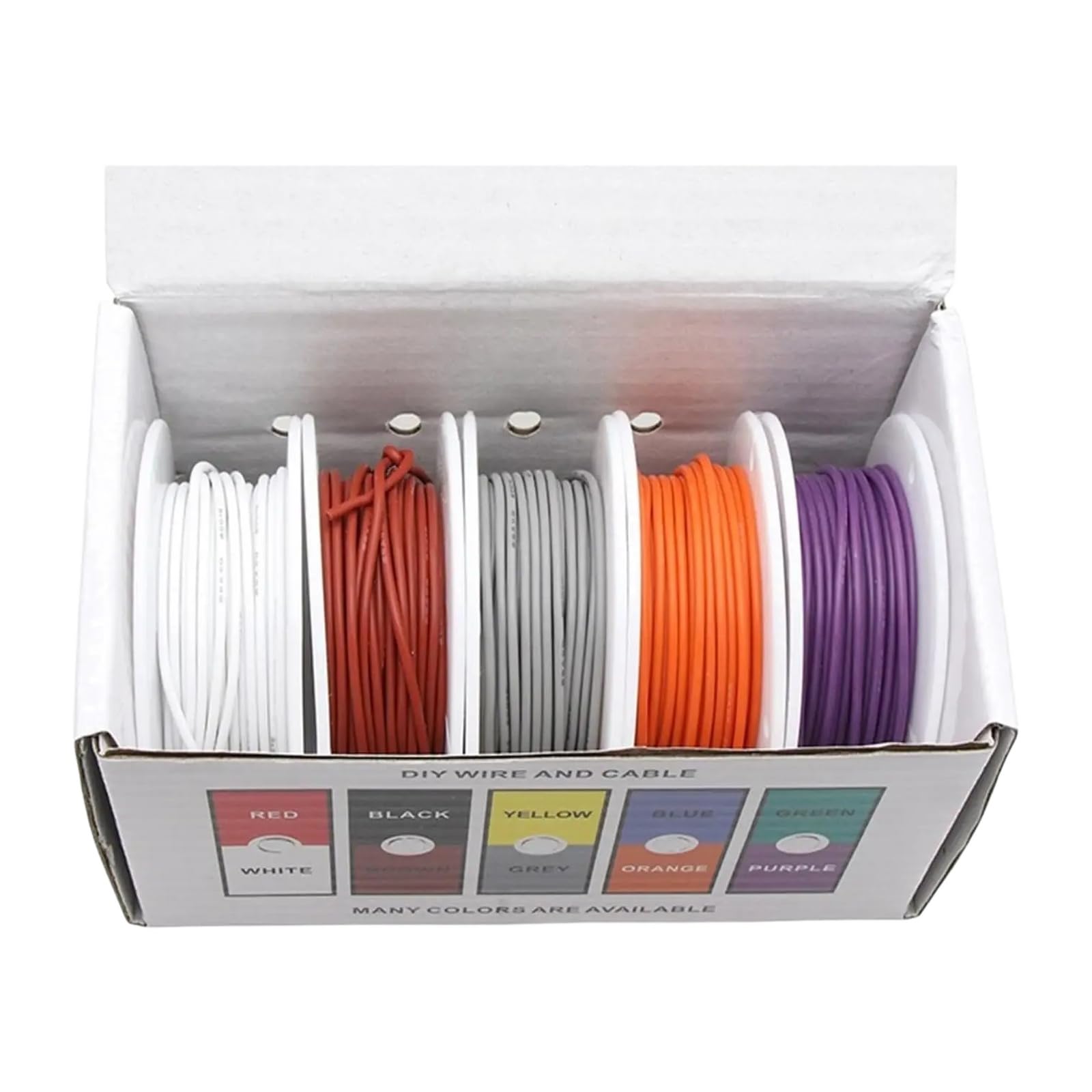 20/22/24 AWG Stranded Wire 18 Gauge(Box 2; 5 Color x 10 Meter; 22 AWG)