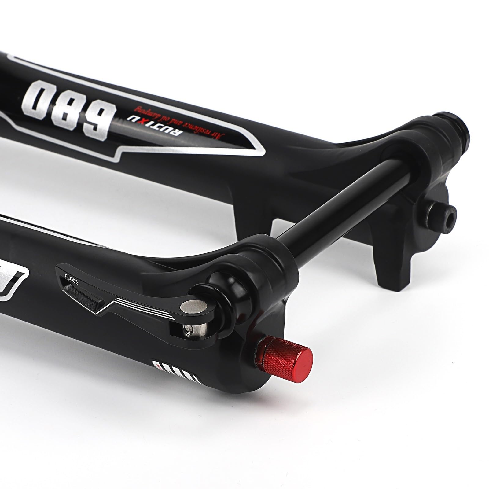 Widelec rowerowy 27,5 29 cali zawieszenie pneumatyczne Double Shoulder Control MTB Downhill widelec amortyzowany DH 28,6 mm rura prosta amortyzator rowerowy 180 mm amortyzator sprężynowy regulowany 15