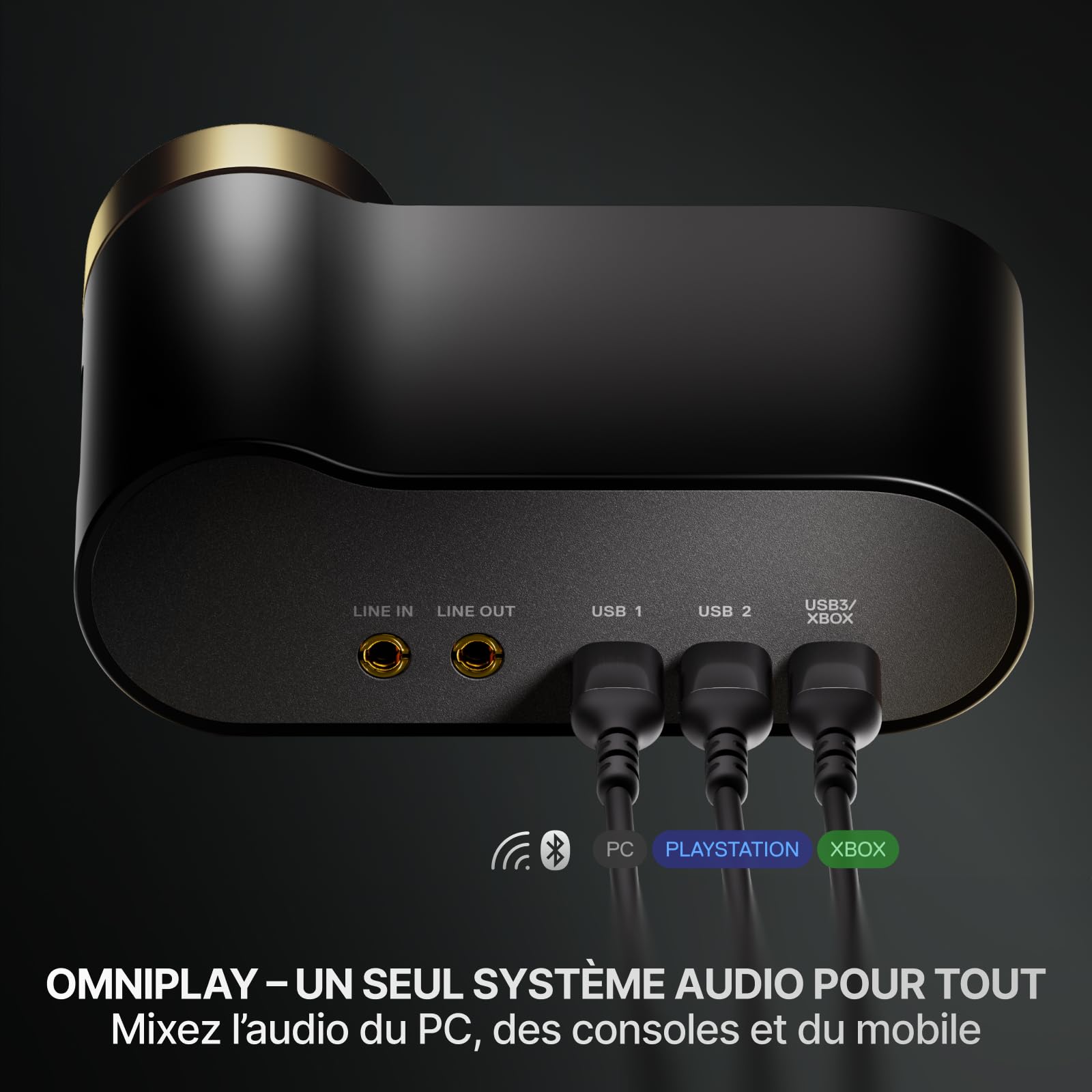 SteelSeries Arctis Nova Elite -Sage&Gold- Casque Gaming sans Fil- 96 kHz / 24 Bits - Haut-parleurs en Fibre de Carbone -ANC- Réduction du Bruit par IA - Appli - 2,4GHz+Bluetooth -OmniPlay PC+PS+Xbox