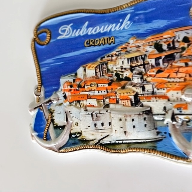 Imán decorativo Dubrovnik Croacia diseño ciudad y anclas miniatura 4