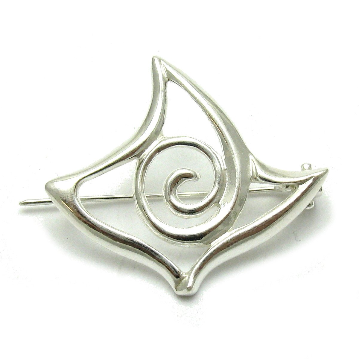 Sterling Silber Brosche Spiral massiv 925 Empress