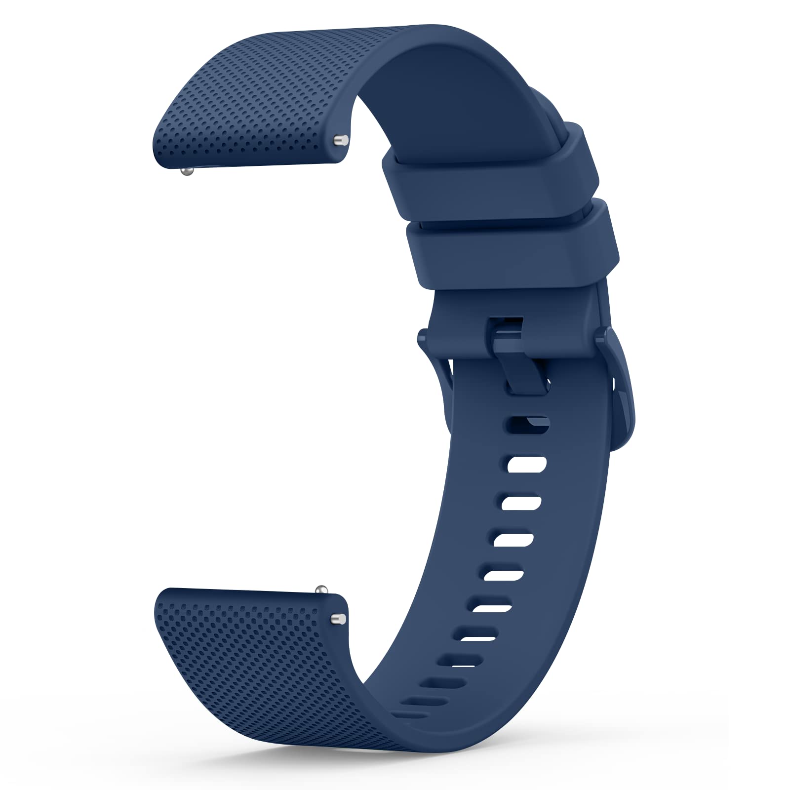 Cinturino silicone blu per orologio ansa curva 24mm compatibile nautica