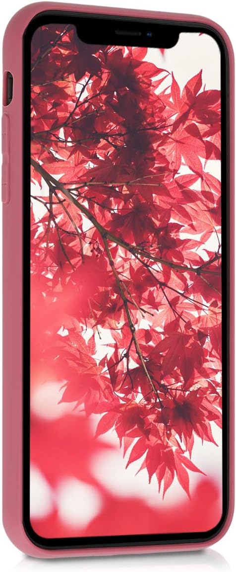 kwmobile Case Compatible with Apple iPhone XR Case - Soft Slim Protective TPU Silicone Cover - Dark Rose