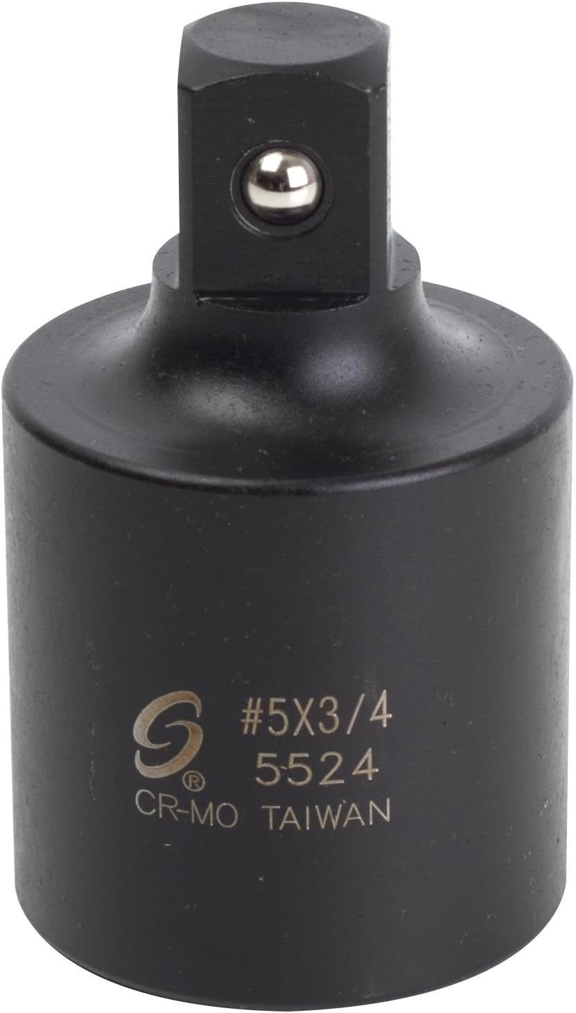 SUNEX Tools #5 Spline Drive 3/4 in. Adapter, CR-MO Steel, Model 5524