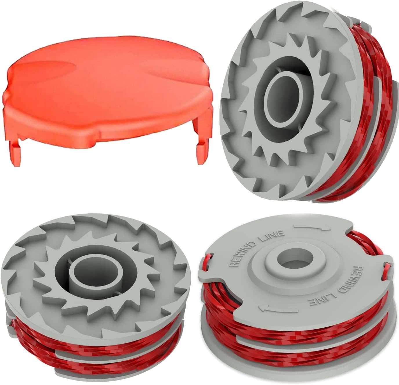 ERHUO 3 Pack Strimmer Spool Line,Double Autofeed Spool Ø0.05 in 36ft