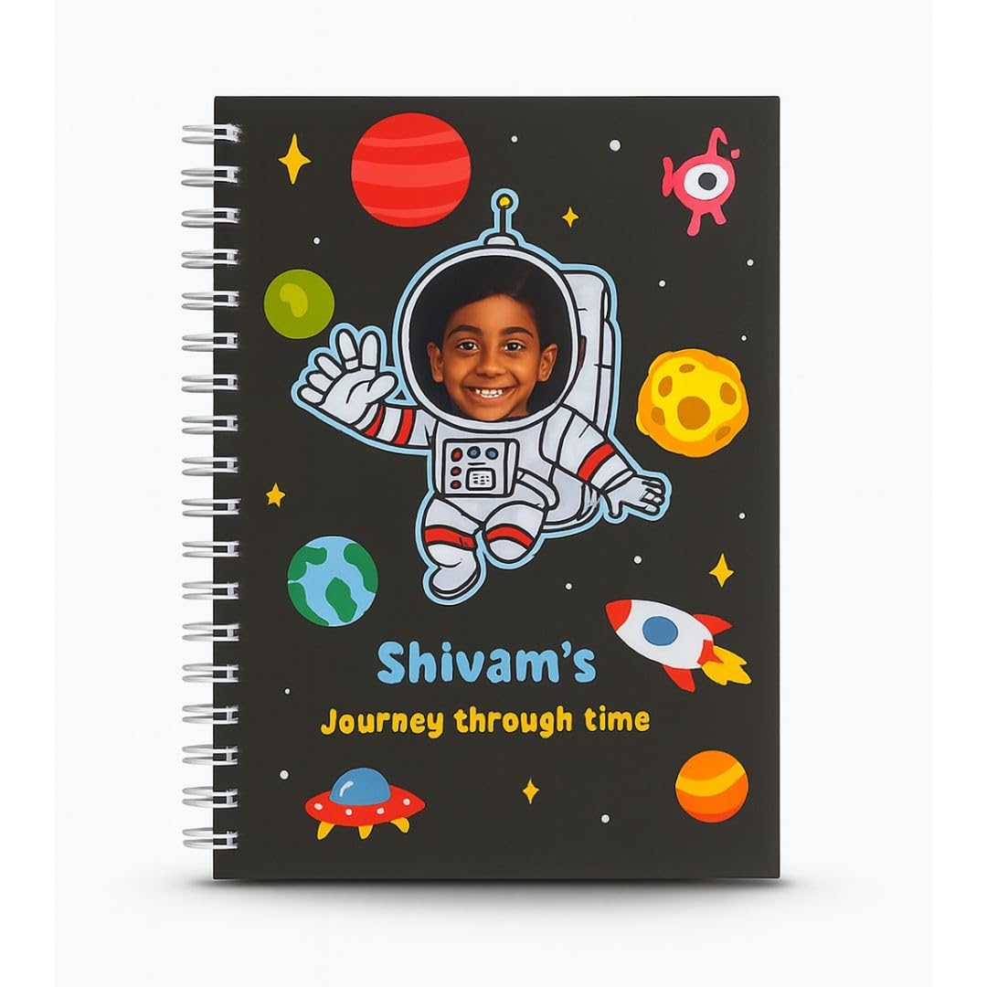 Bop Canvases Picture & Name Personalized Kids Journal – Space Adventure Theme | Custom Diary with 120 Guided Prompts, Mood Tracker & Doodle Pages | Gift for Ages 5–12, Boys & Girls-image-4