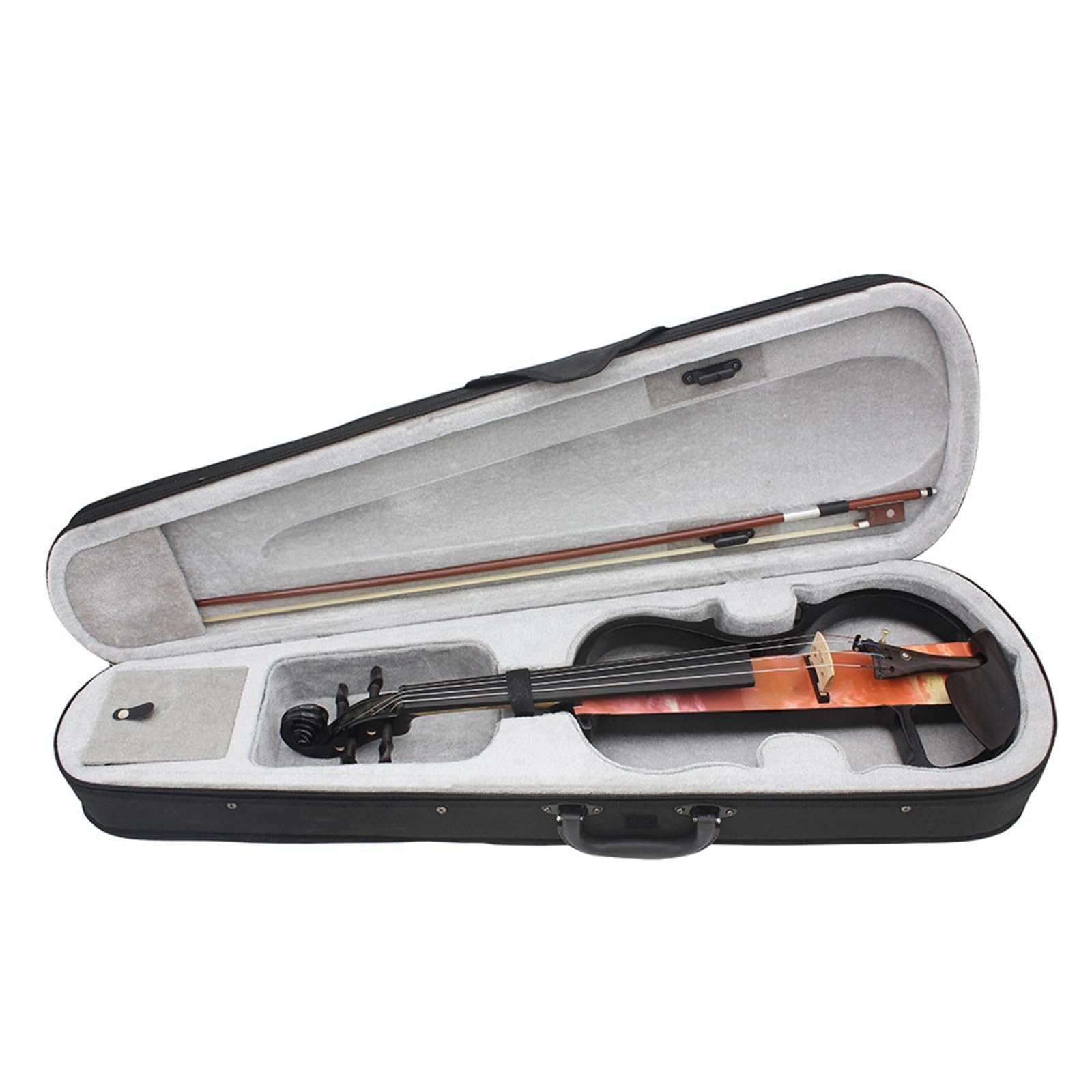 Violino Elettronico Colorato 4/4 Per Adulti Principiante Strumento Musicale Professionale Violino(Orange)
