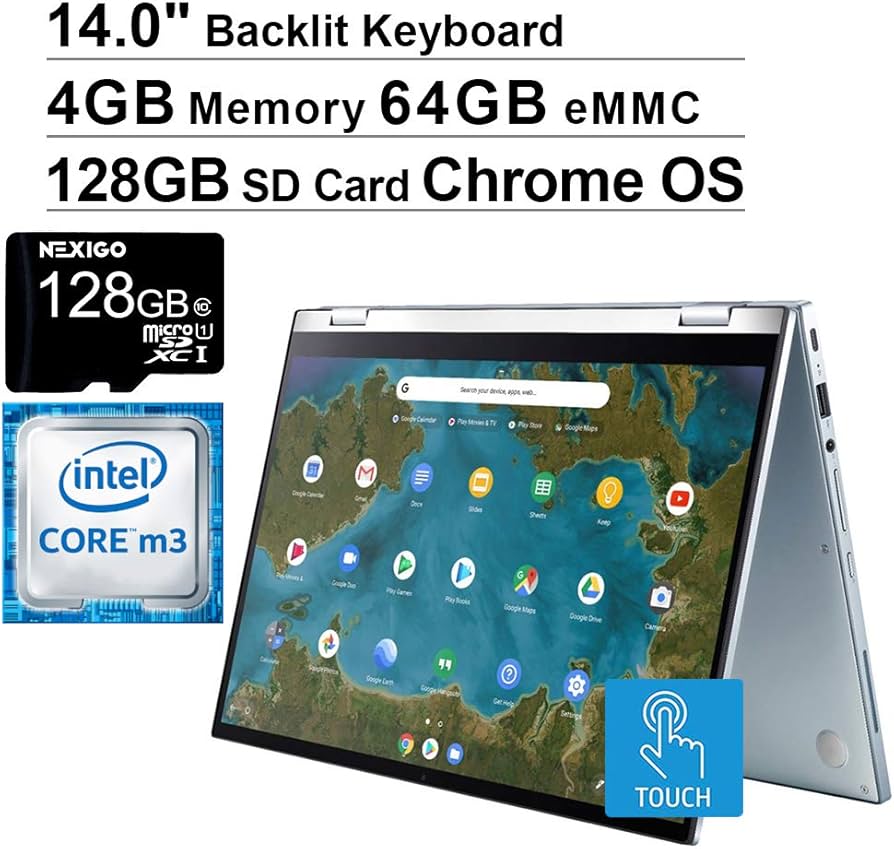 ASUS 2021 Chromebook 14 Inch FHD 1080P Touchscreen 2-in-1 Laptop