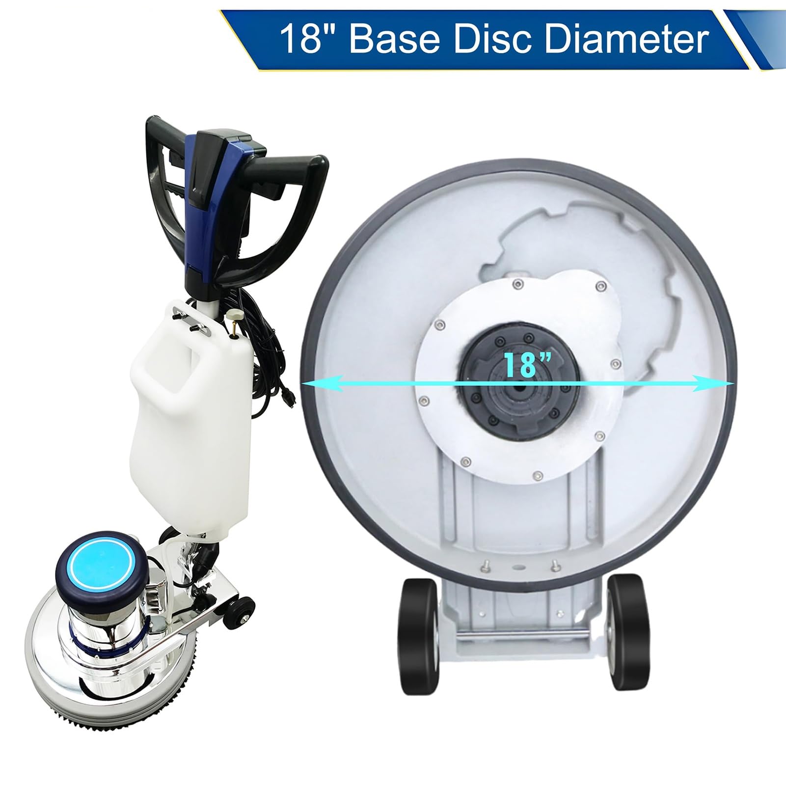 Máquina limpiadora de pisos comercial con alta potencia y gran tanque de agua para una limpieza y pulido eficientes