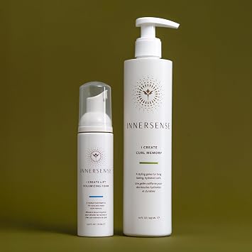 INNERSENSE Organic Beauty - Curl Enhancing Duo | I Create Curl Memory (10 oz), I Create Lift (2.37 oz) | Define Curls, Lock In Moisture, Fight Frizz | Non-Toxic, Cruelty-Free