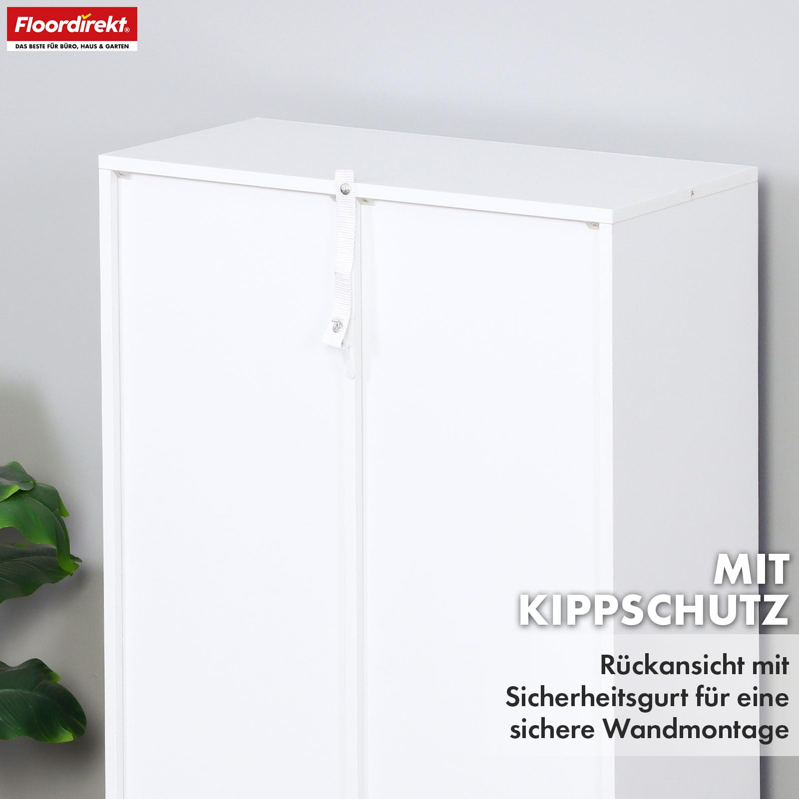 Floordirekt Bibliothèque, étagère blanche avec 4 compartiments, 29 x 59,6 x 59,8 cm, cloison de séparation pour chambre d'enfant, salon, bureau et chambre à coucher (California)