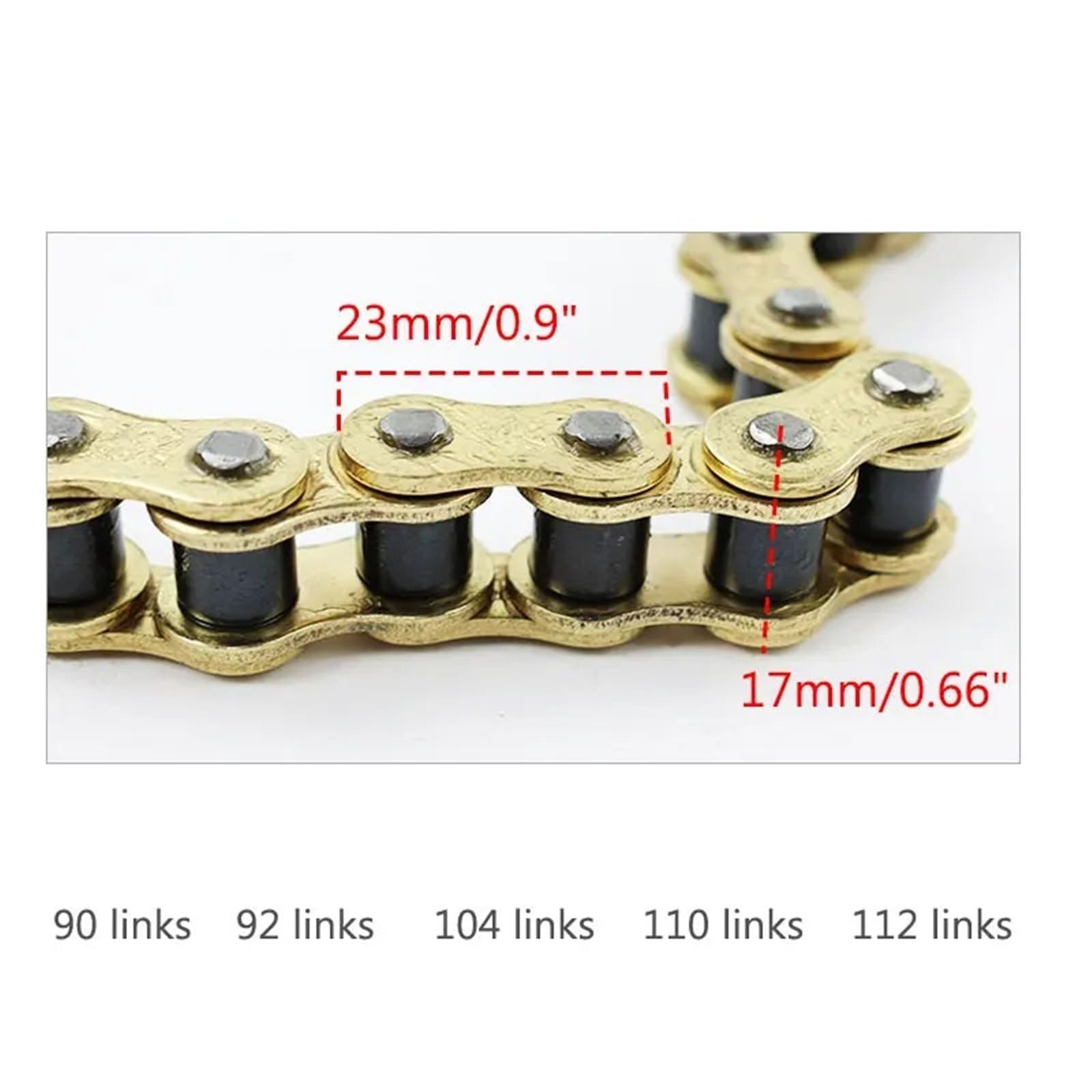 Catene per moto Moto A Catena Universale Con Collegamenti Per Pit Dirt Bike O-ring Catena di trasmissione