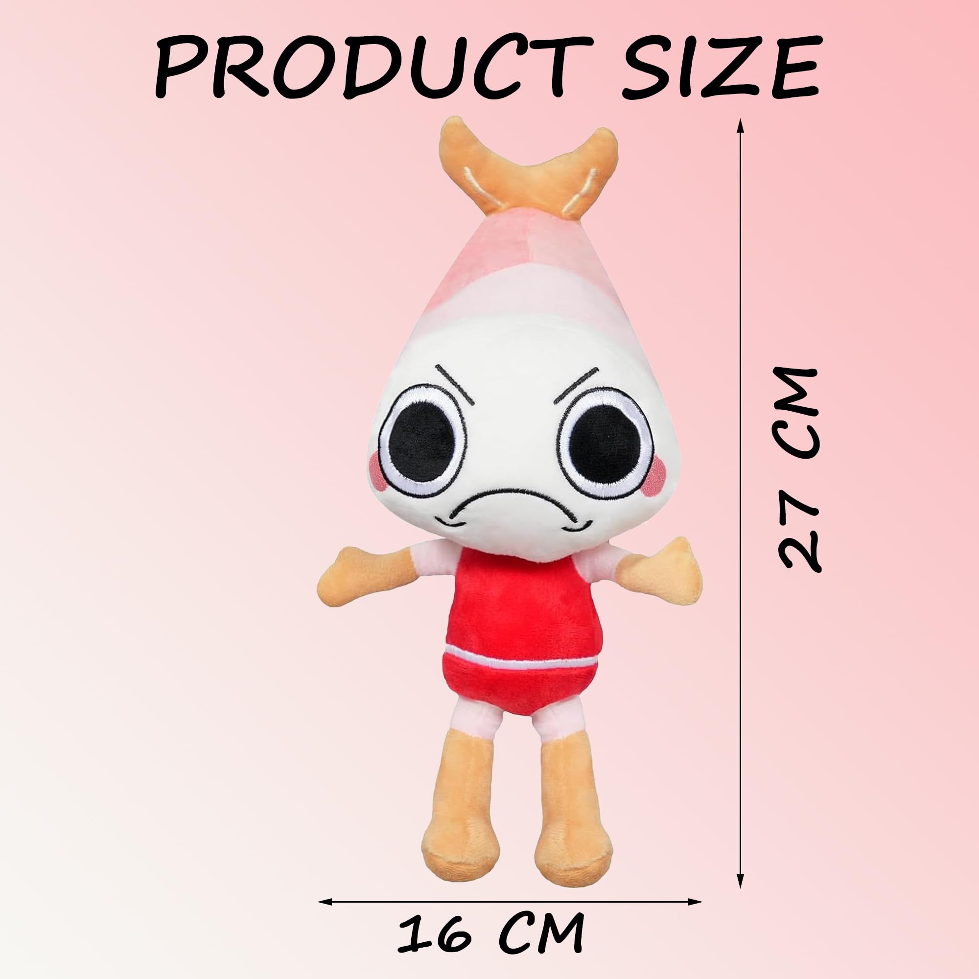 Dandy's World Plush, Dandy's World Plushies Shrimpo, Adorable Collectible Plush Toy Gift for Fans, Huggable Stuffed Doll for Room Decor, Birthday Party Supplies - 2