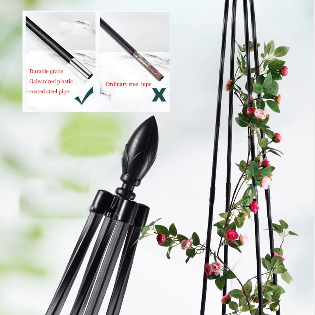 Obelisco A Traliccio da Giardino,Obelisco per Rampicanti,Traliccio per Rampicanti,Graticolato Piramidale da Terra per Piante Rampicanti,Resistente All'aperto Supporto,180cm/70.8in