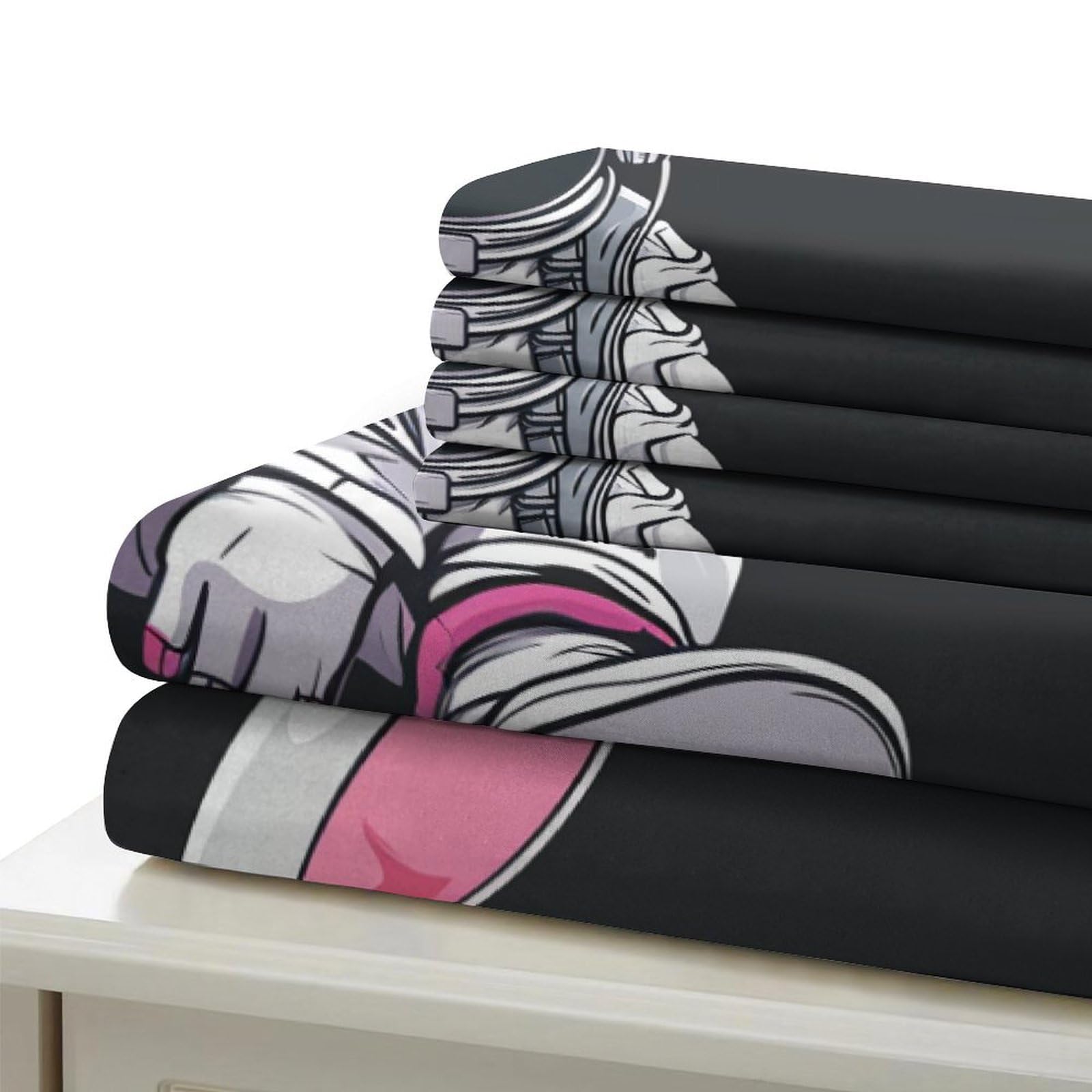 Stampato in 3D Coniglietto Copertina Stampata Microfibra Disegnata Set Di Biancheria Da Letto Morbido Easy Care Con 2 Federe,Double（200x200cm）, Per Ragazzi Adulti
