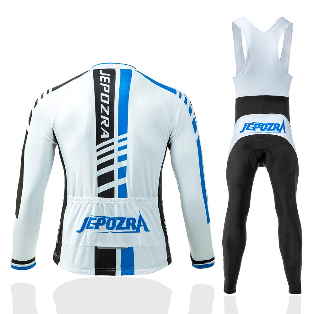 Maillot Ciclismo Hombre Ropa Bicicleta Conjunto MTB Maillot Bici Manga Larga y Culotte Ciclista con Badana Gel