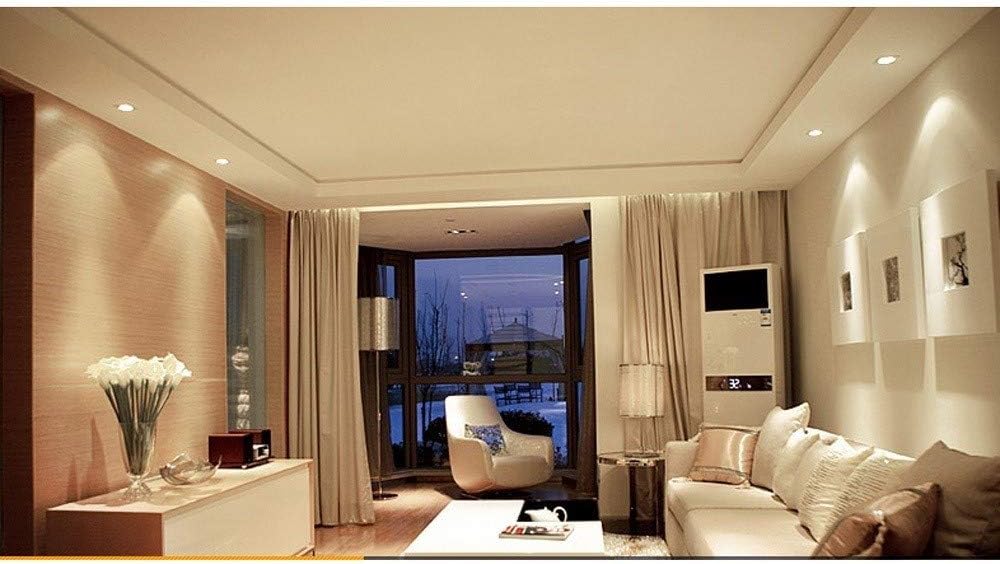 Recessed Slim LED Downlight not Dimmable Recessed Fixture Simple Retrofit Installation - and Ceiling Light Listed Low Profile Daylight Lighting Round Ceiling Lamps Super Bright Integrated