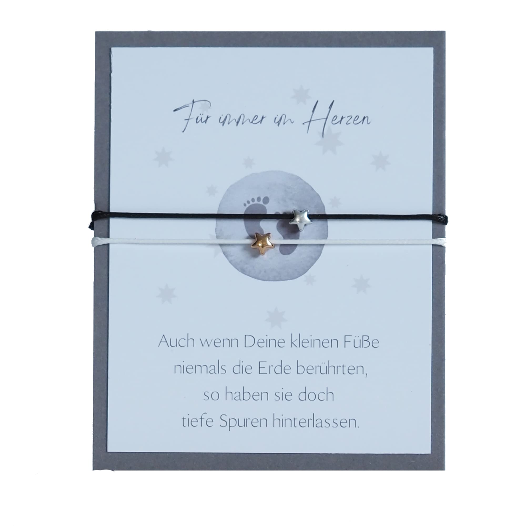 myGreta Sternenkind Armband SET, Andenken, Erinnerungsarmband, Schutzengel, Fehlgeburt, stille Geburt, Schmuckkarte