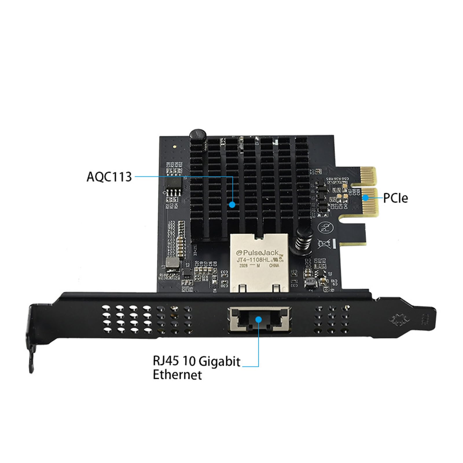 Efficiente adattatore rete Ethernet PCIex1 da 10 Gbps per editing video e trasferimenti file grandi dimensioni Adattatore rete velocità