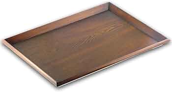 Amazon｜ナガオ 木製 おぼん トレー 36×27×2.4cm 漆 WK506M｜トレイ