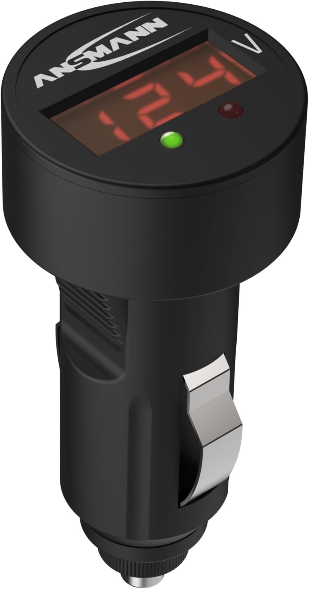 ANSMANN Car Battery Voltage Tester With LCD Indicator [Pack of 1] Voltmeter Voltage Checker For 12V and 24V Car Batteries