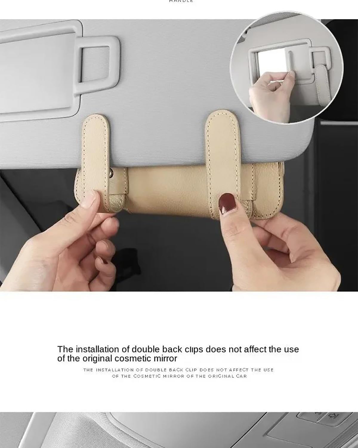 Sunglass Holder Car Glasses Case Auto Sun Visor Glasses Holder Sunglasses Clip Card Ticket Holder Universal Multi-Function Car Accessories Car Sunglasses Holder(B Gray)