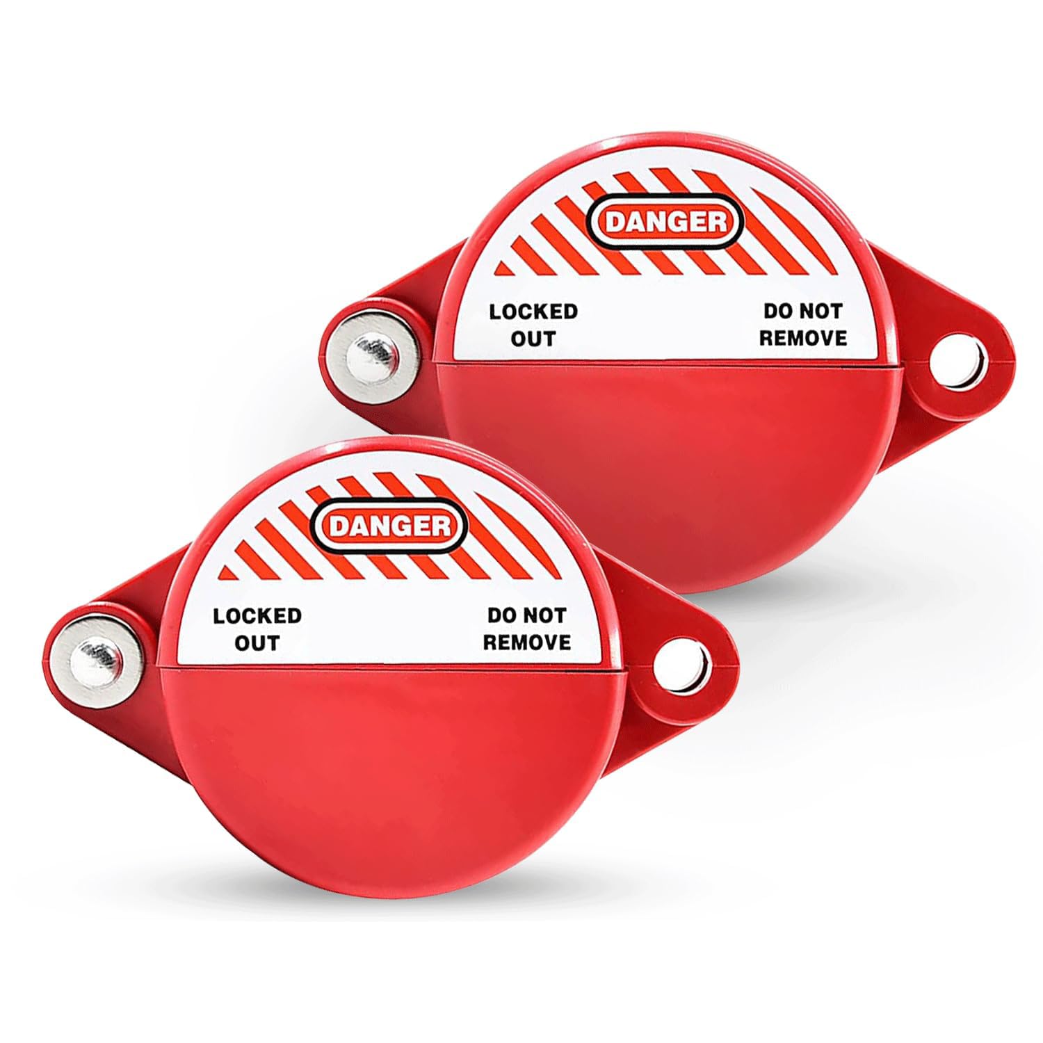 2 Pack Gate Valve Lockout Device - Red Outdoor Faucet Lock with High Temperature Resistant and Anti-Collision,Water Spigot Lock Works for 1 to 2-1/2 in Dia Hose Bib,Spigot,Gas Valves