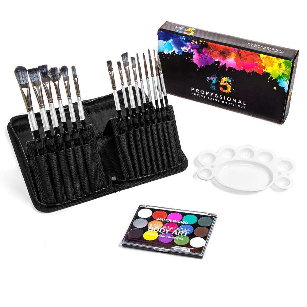 Buy AFAN Artist Paint Brushes Set Paint Brushes Set 15 Different Sizes