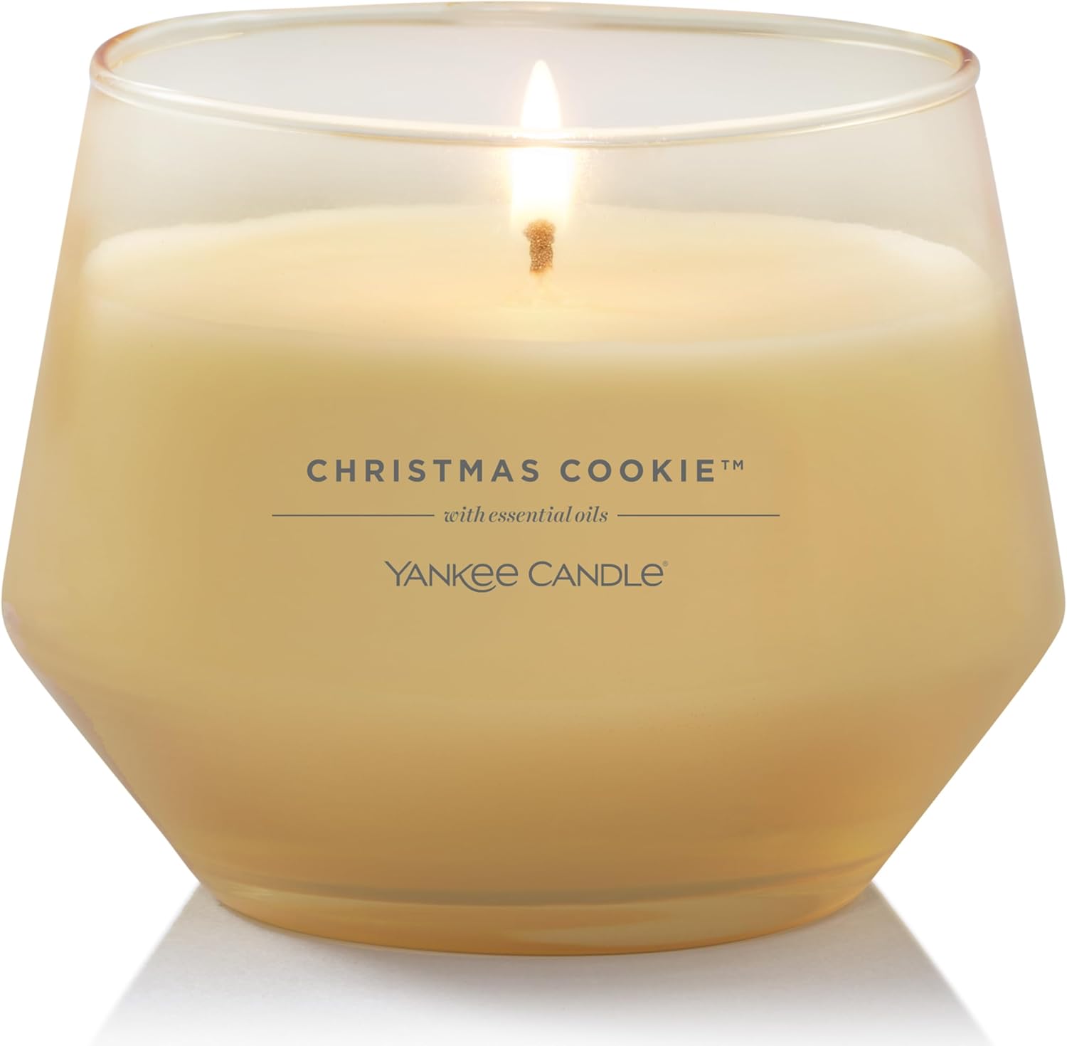 Yankee Candle Studio Scented Candle | Christmas Cookie Medium Candle | Long Burning Candles: 35-50 Hours | Stylish Glass Vessel Design with Cream Wax | Perfect Gifts