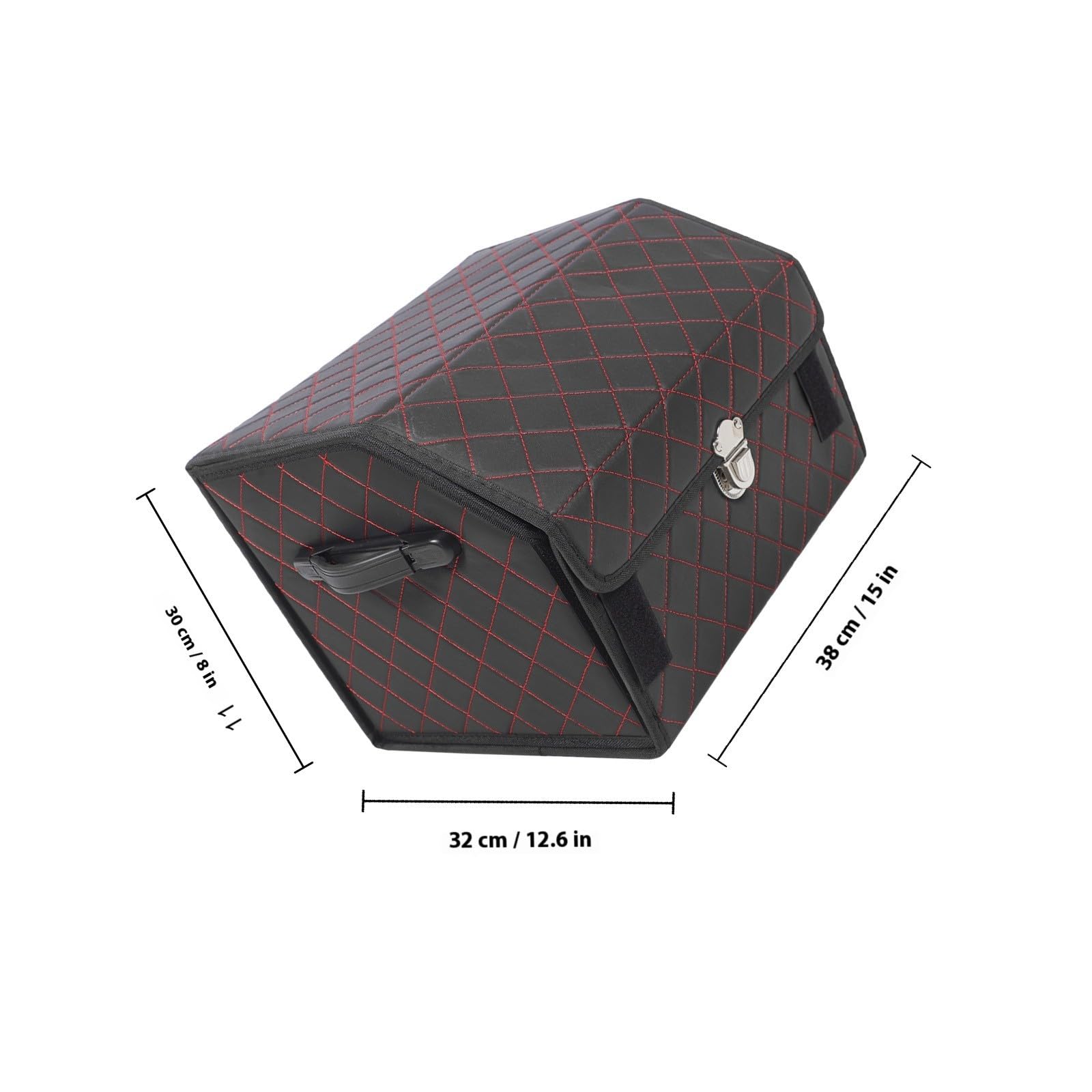 DOITOOL Organizador de Maletero de Coche Plegable Negro Cuero Suv