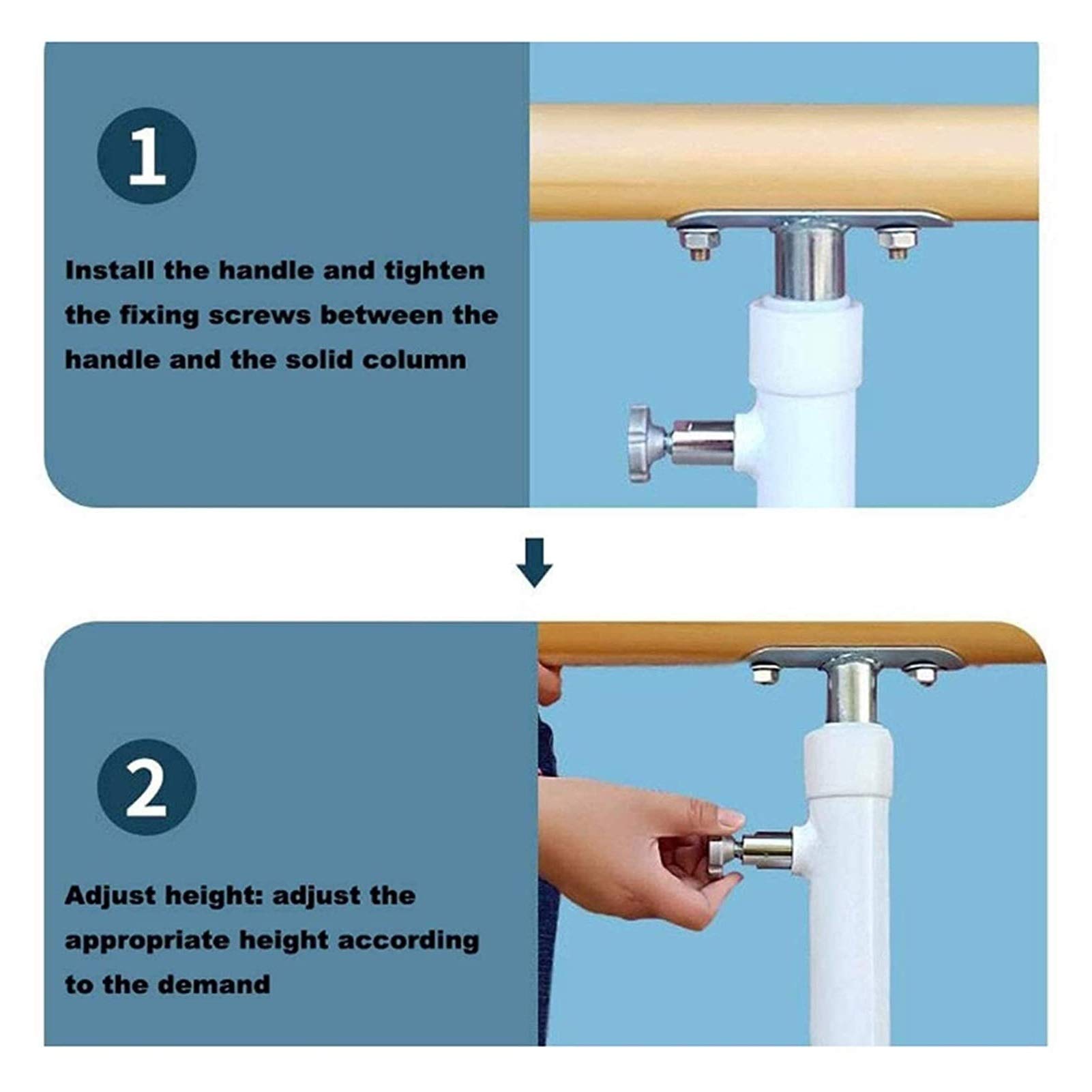 Indoor Freestanding Dance Stick, Portable Ballet Barre Pole for Home Adjustable Mobile Stretching Dance Bar Exercise Equipment