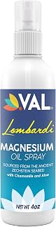 VAL Magnesium Oil Spray 4 oz – Pure Zechstein with Chamomile & Aloe – Sleep Aid, Muscle Relief, Itchy Skin Soother – Fast Absorbing, Non-Greasy – USA Made