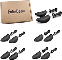 EchoDone 5 Pairs Adjustable Shoe Trees for Women & Kids - Plastic Stretchers Shapers for Low-Cut Shoes Boots Sizes 5-7