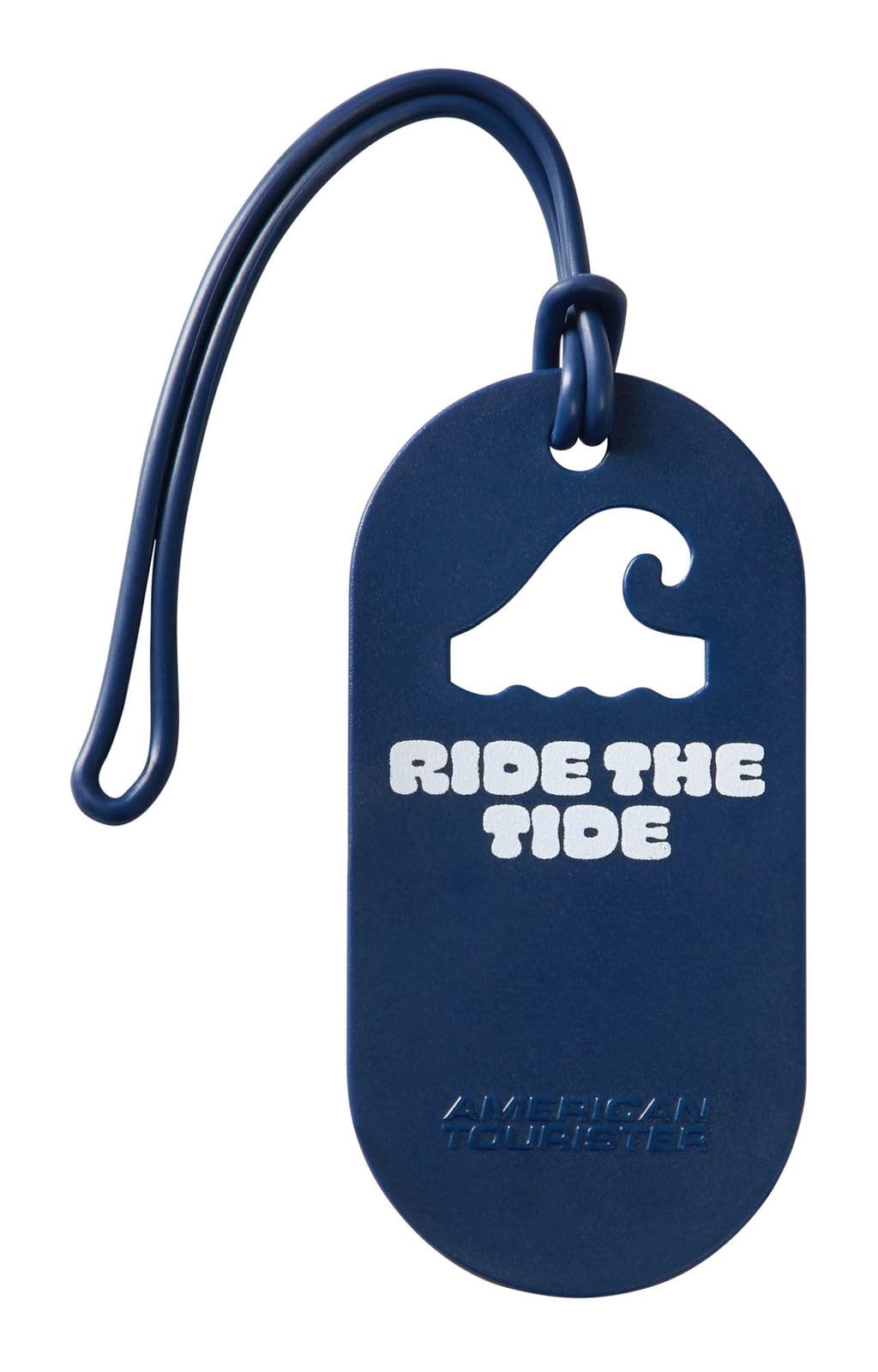 American Tourister Luggage Tags - for suitcases and Bags, with Print and Address Card, Set of 2 - Ride The Tide