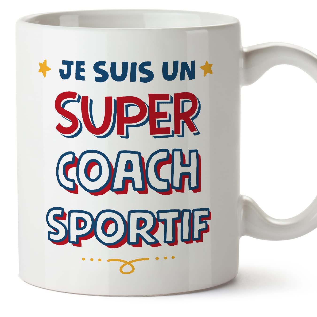 MUGFFINS Fitness Instructor Man Mug - in French - Je Suis Super - Funny Gift for Colleagues - Ceramic 11oz Mug — image 1