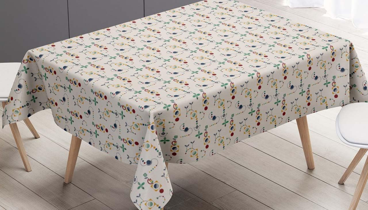 BESCH Mantel PVC Rectangular Impermeable Lavable y Fácil de Limpiar Certificado Oeko-Tex® Standard 100 - Mantel Hule Antimanchas para Mesas Tamaño 100x140cm