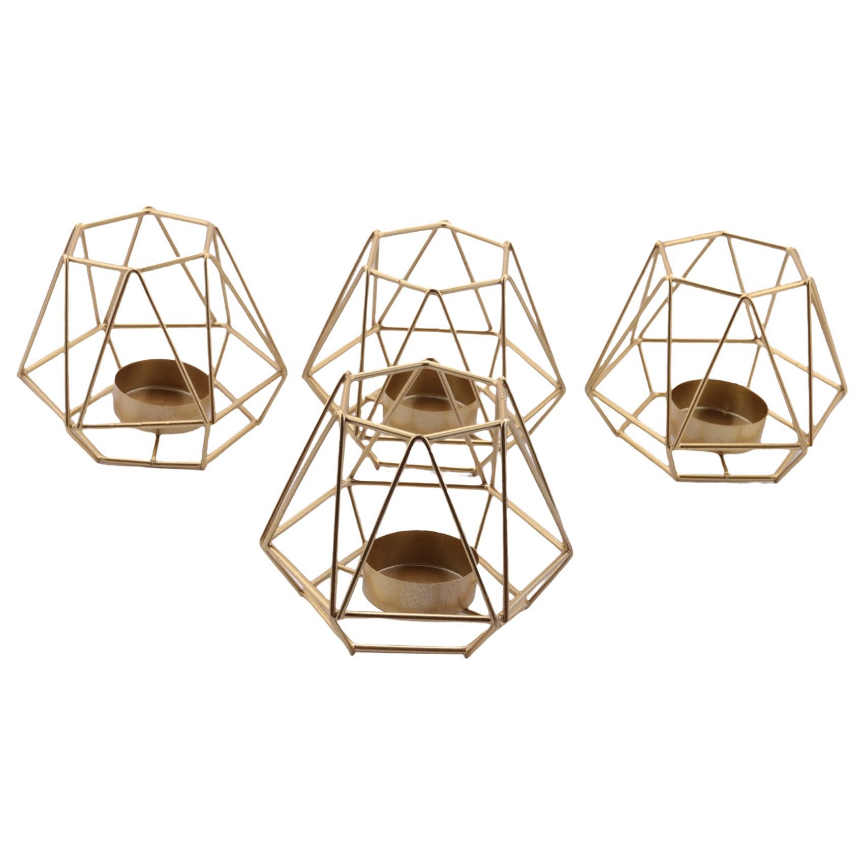 16 Stück Metall Geometrisches Design Teelicht Votivkerzenhalter Hohl Teelichthalter