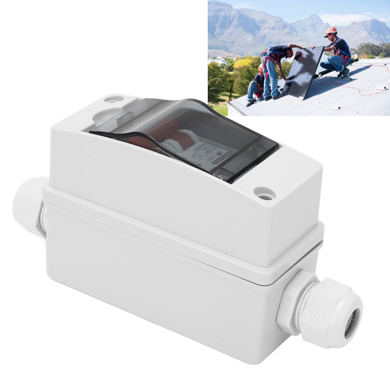 Caja combinadora fotovoltaica solar con disyuntor DC 2p 50A, interruptor aislante en miniatura, resistente a la intemperie IP65, eficaz para la rejilla del panel solar - conectado y apagado