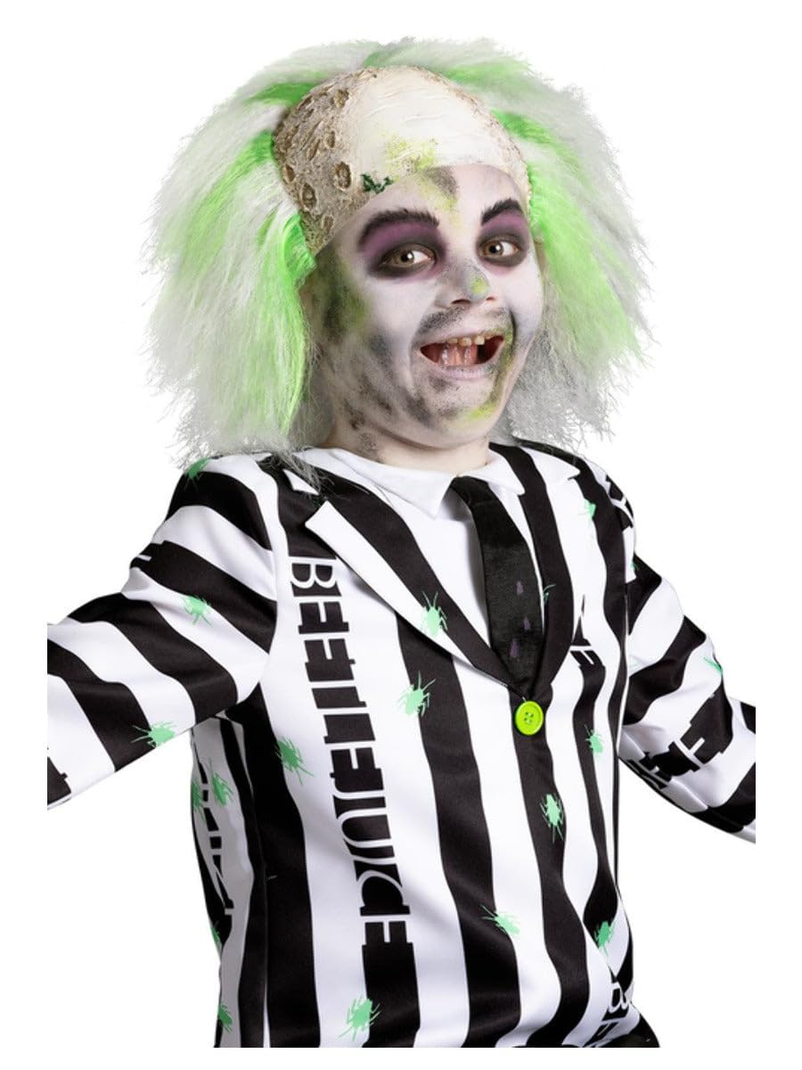 Smiffys Unisex Kids White, Green Beetlejuice Kids Wig