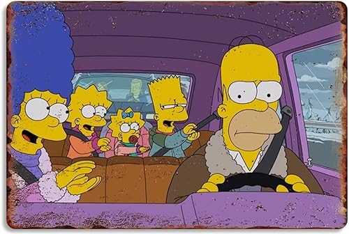 Rompecabezas de madera de 300 piezas de The Simpsons Traveling by Car para adultos, dibujos animados de Los Simpson adecuados para todos los