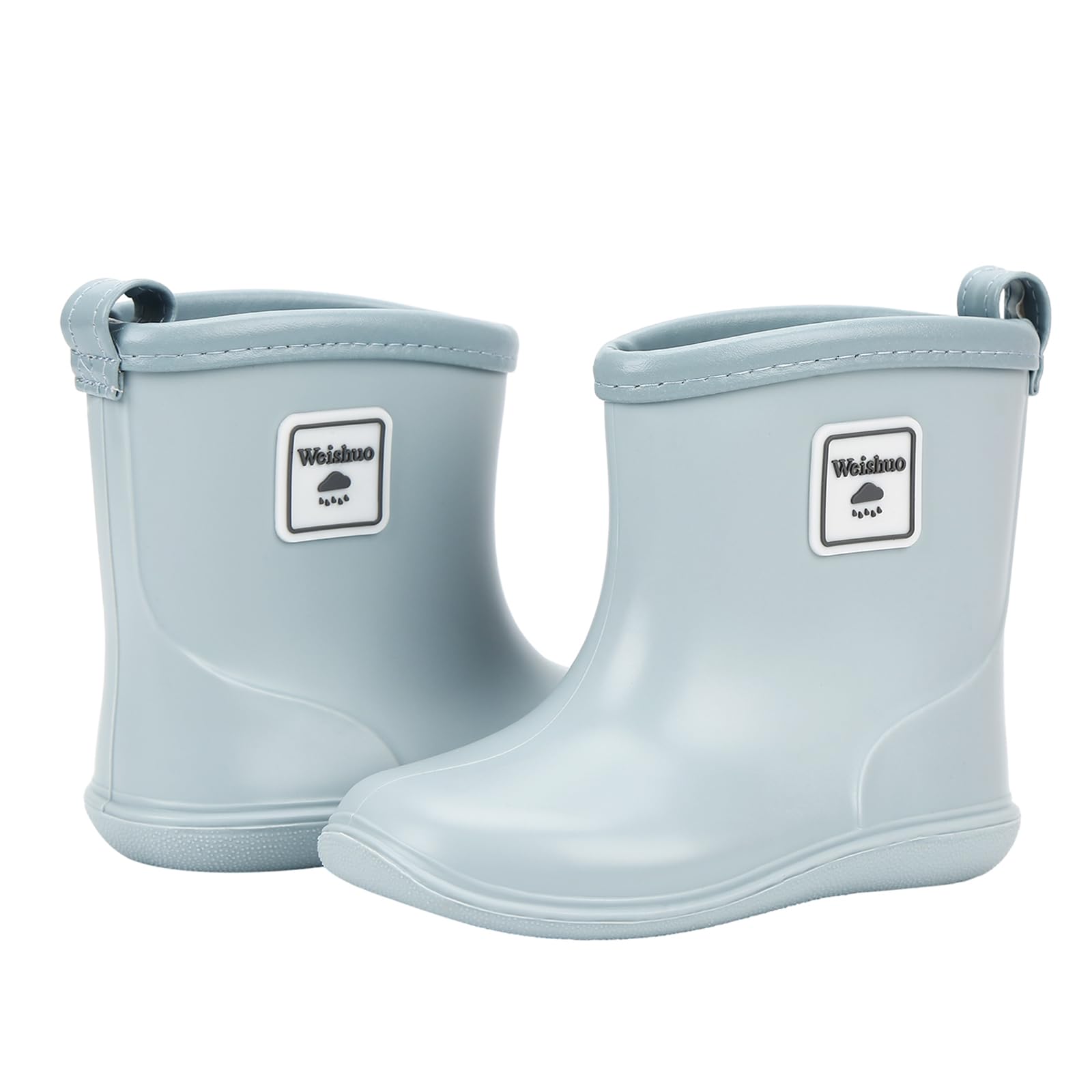 Bottes de Pluie Enfant PVC Chaussure Imperméable pour Bebe Fille Garçon