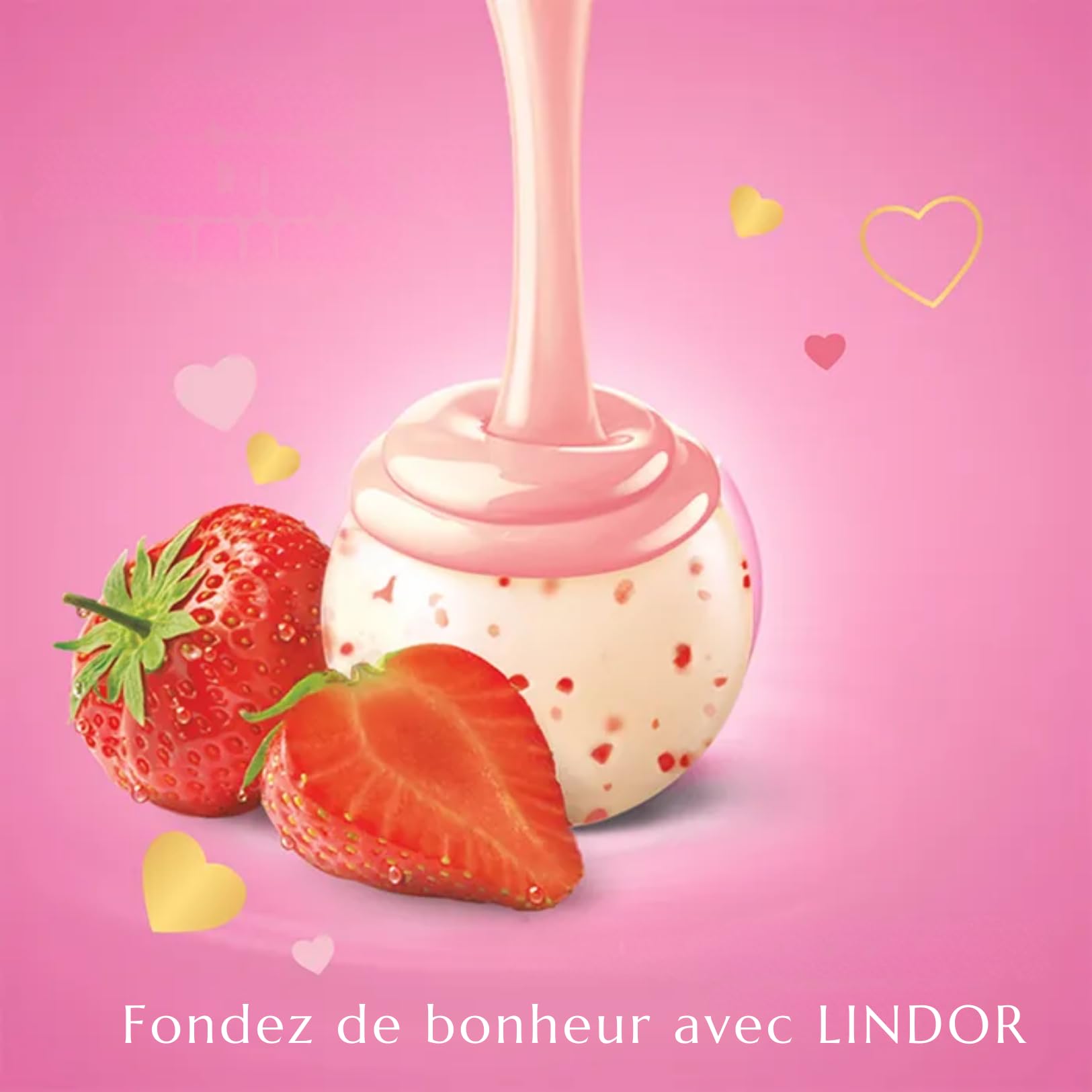 LINDT - Assortiment 100 bouchées LINDOR Chocolat Blanc - Boîte 1,25 kg