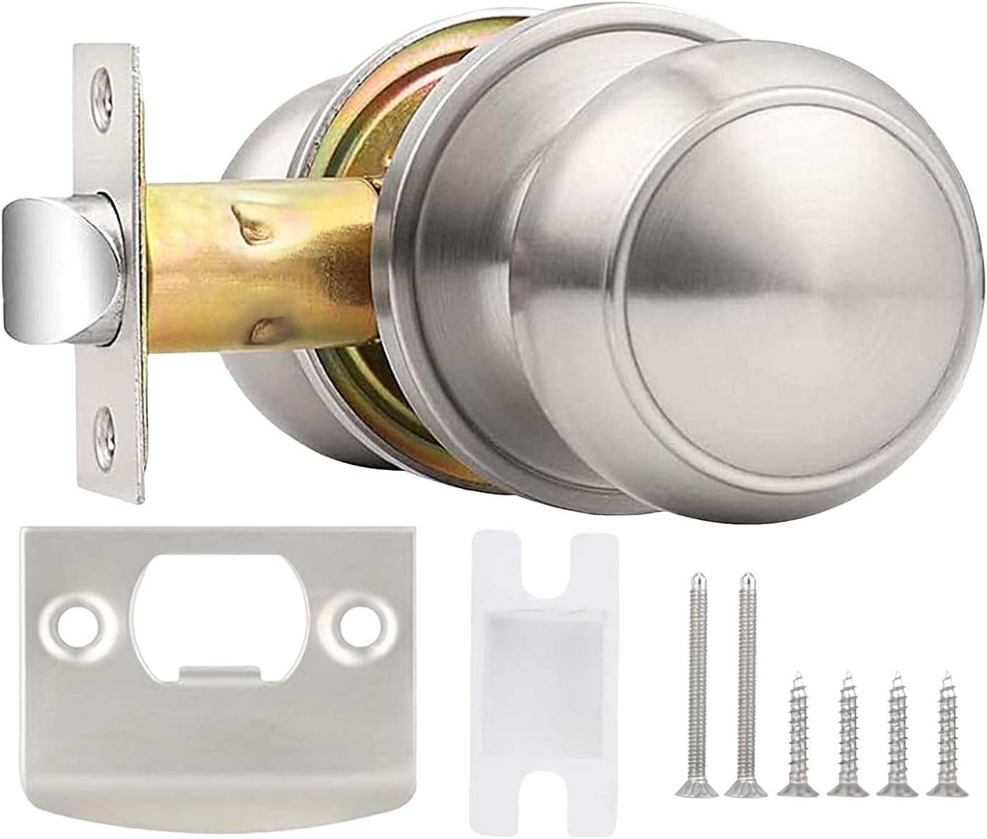 Front Door Deadbolt Lock Set - Exterior Door Handle, Lock and Key, Single Cylinder, Matte Black | Security Locks Keyed Alike for Residential Entry Doors Electronic Smart Knob for Front Doors