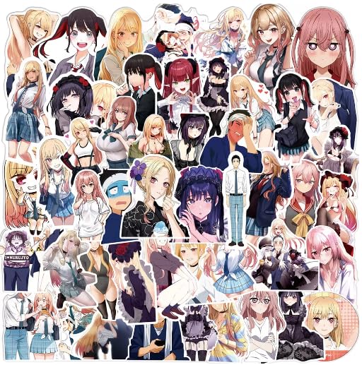 50Pcs Anime Stationery Stickers My Dress-Up Darling Marin Kitagawa Sticker Stationery Student Cartoon Waterproof Graffiti Decorate