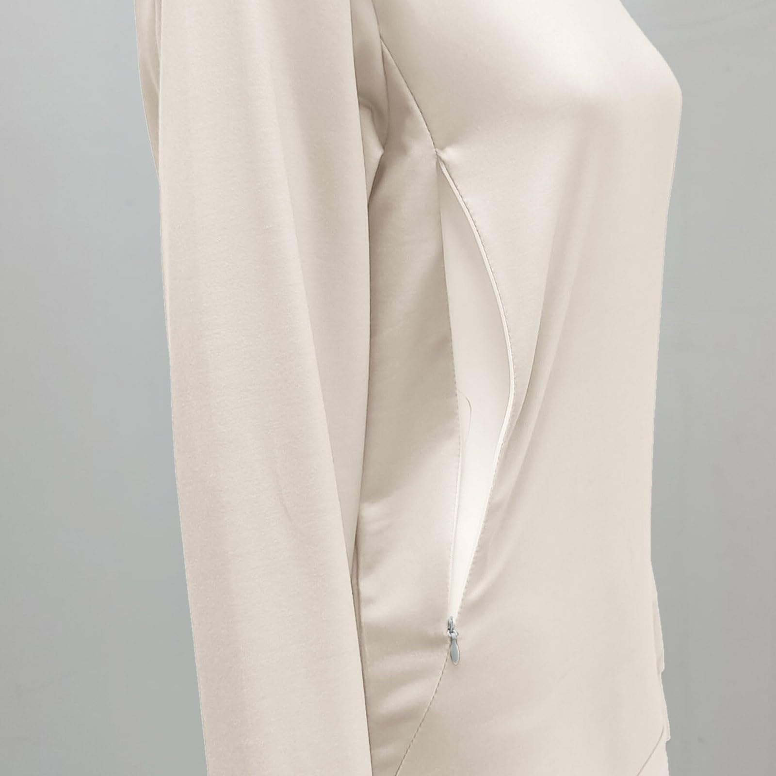 Sweat-Shirt Zip sur Le Devant Maternité allaitement Hauts Vêtements d'allaitement à Manches Longues