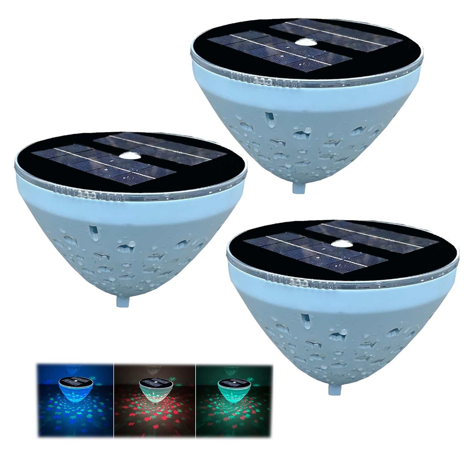 Luce Solare Galleggiante Per Piscina Con Proiezione Di Pesci Cambia Colore | La lampada sigillata offre 5 modalità per creare atmosfera serale nello stagno, nella vasca, in giardino e sul patio(3pcs)